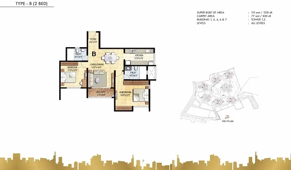 Floor Plan Variants Prestige Falcon City Reserve Floor Plan - 2, 3 and 4 BHK Configurations