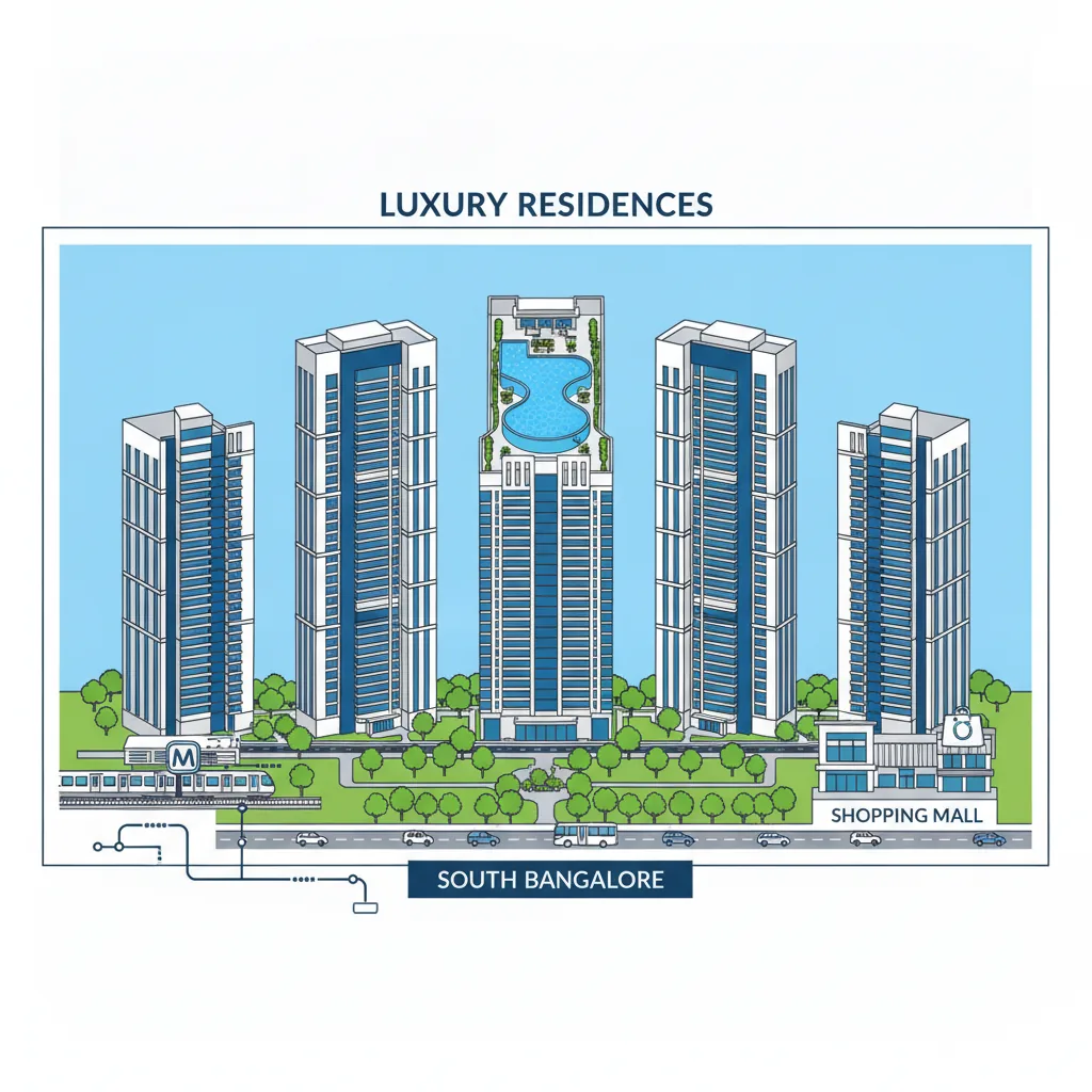 Prestige Falcon City Reserve on-site sales office and experience center on Kanakapura Road, Konanakunte, Bengaluru