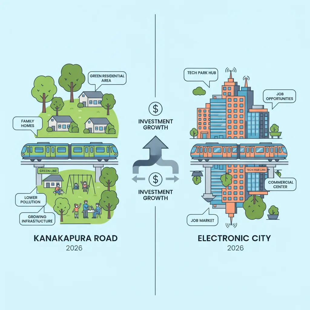 Kanakapura Road vs Electronic City: 2026 Homebuyer Investment Guide Kanakapura Road vs Electronic City: 2026 Homebuyer Investment Guide