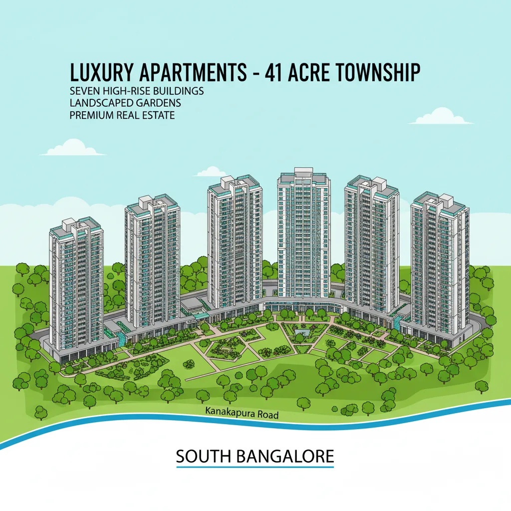 Prestige Falcon City Reserve Apartments - modern luxury residential towers in 41-acre township